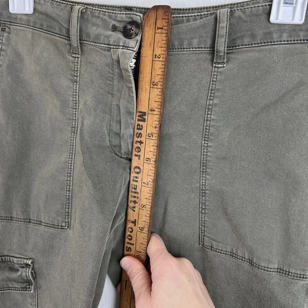 J. Jill Stretch Cargo Pants‎ Ankle Length Olive Green Gorpcore Women's Size 4